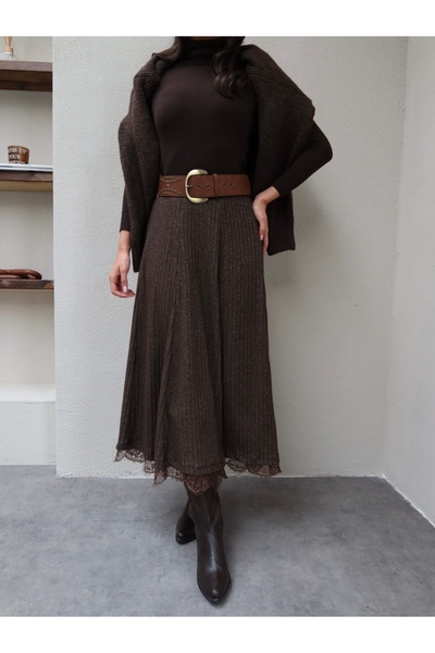 ESRAHELVACI Lace Detail Long Skirt