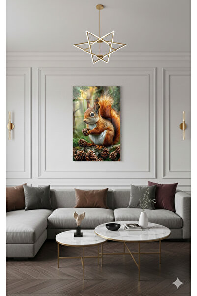 BLT DİZAYN Squirrel Wall Decor – Nature Themed Painting for Children's Room and Living Room