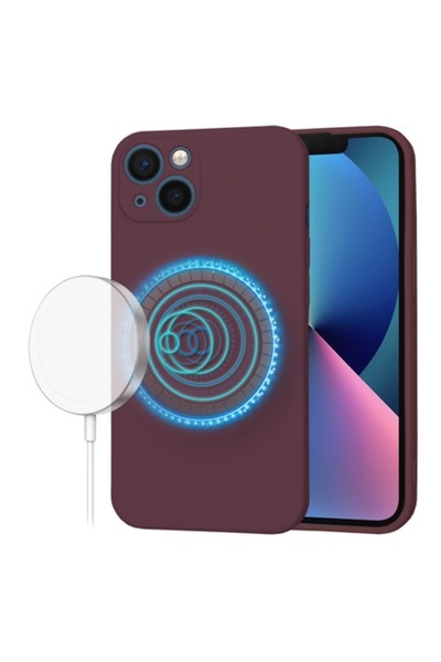 Velo Carcasă compatibilă cu iPhone 13, Elite Content P3645, silicon, roșu prună