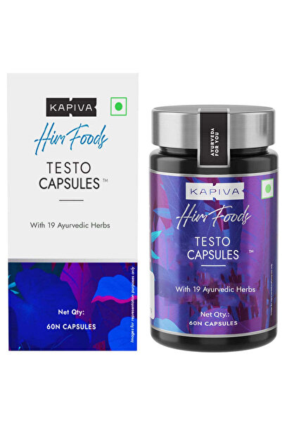 KAPİVA Testo Capsules - 19 Ayurvedic Herbs for Daily Wellness and Strength (60 Capsules)