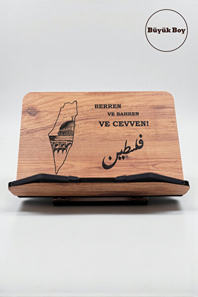 İsfahan TA Kitap Okuma Standı Masaüstü Ahşap Rahle | Büyük Boy