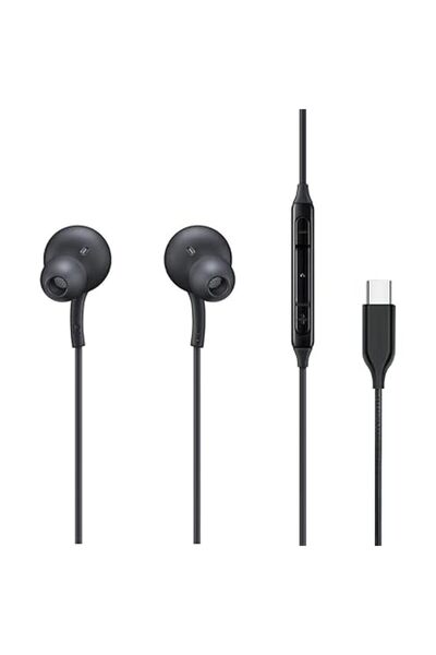 Xess سماعات رأس من النوع C، سماعات أذن USB، سماعات رأس مضفرة سلكية يتم التحكم بها سلكيًا، خاصية إلغاء الضوضاء الذكية