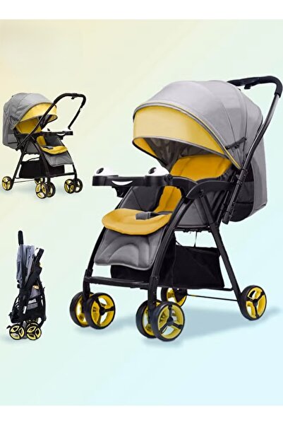 Ominii Lightweight Foldable Two-Way Push Baby Stroller With Seat Cushion