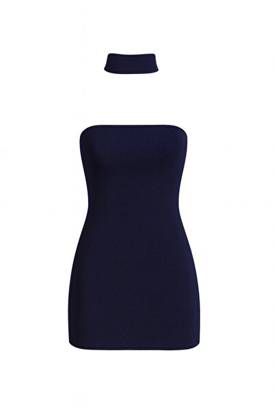 rashera Choker Detaylı Straplez Mini Elbise – Modern Silüet, Esnek Yapı & Dik...