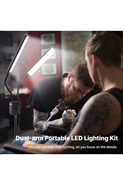 ulanzi LED Video Light 45W Double Arm Dimmable 3200-5600K with 2 Mobile Device Holders & Adjustable