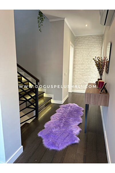 Doğuş Peluş Halı A Post Lila Yumuşak Dokulu Peluş Halı Çift Kafa Post