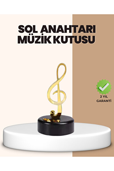 tgzm Sol Anahtarı Temalı Döner Müzik Kutusu Melodili Dekoratif Ürün - TZMG515...