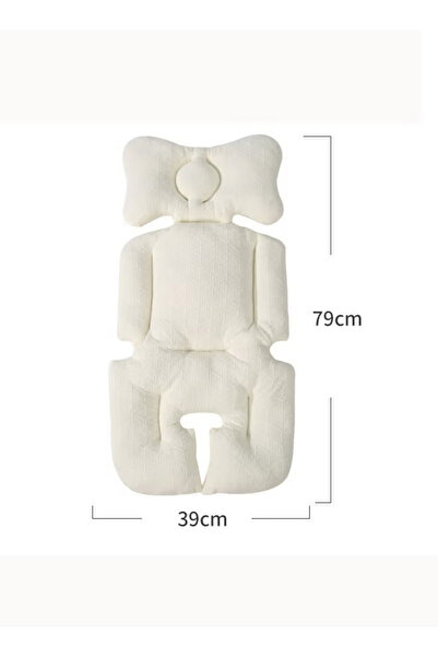 Generic Stroller Seat Cushion, Baby High Chair Cushion, Reversible, Suitable for All Seasons, Beige