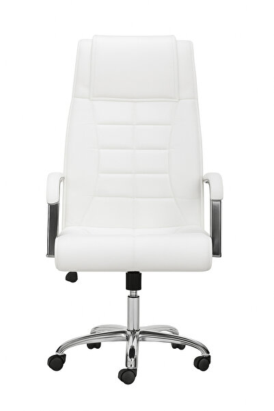 sadık ofis Ergonomik Başlıklı Çalışma Koltuğu – Krom Ayaklı, 360° Döner Teker...