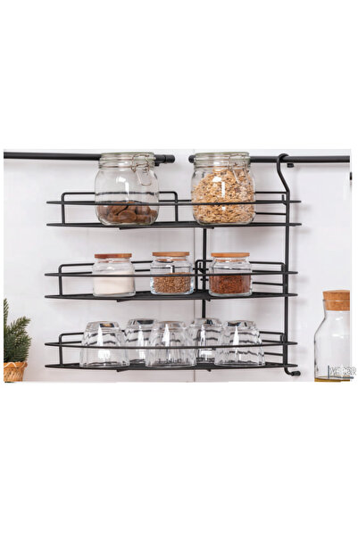 KMT 3 KATLI KÖŞE SEPETİ SİYAH