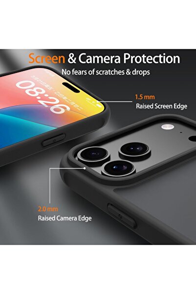 Yelajoy for iPhone 17 Pro Max Matte Phone Case,Lightweight Shockproof with Anti-Fingerprint Phone Cover