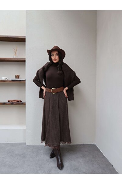 ESRAHELVACI Lace Detail Long Skirt