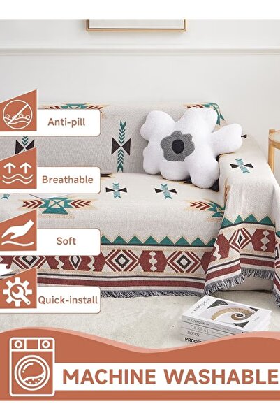 Generic 180 * 230CM Sofa Cover Double Side Couch Cover 3 Seater Sofa Slipcover Sofa Throw Blanket