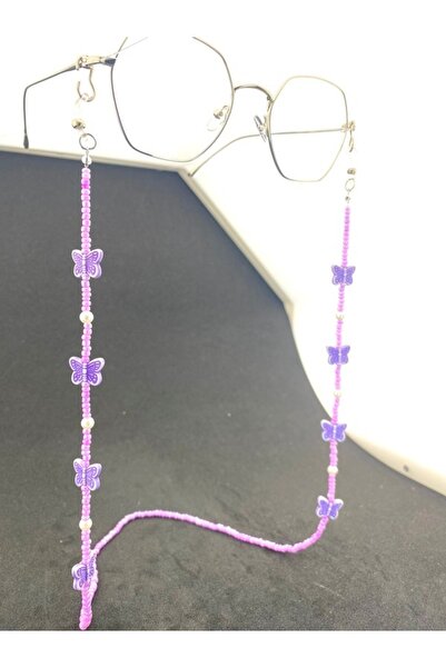 Optic Master Kelebekli Çocuk Gözlük İpi / Zinciri Mor