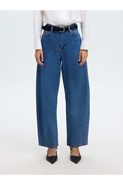 SELECTED Barrel Fit Jeans Mid Waist