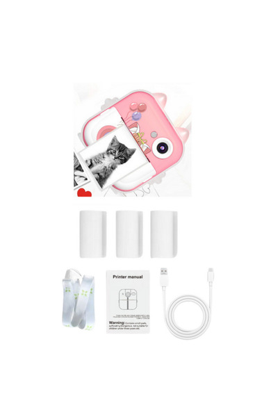 LEAN Instant Camera for Kids with Thermal Printer, Pink - 21291