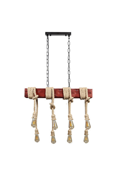 HAMER ثريا حبال ريفي تمنح السقف لمسة طبيعية غير مصطنعة E27*8