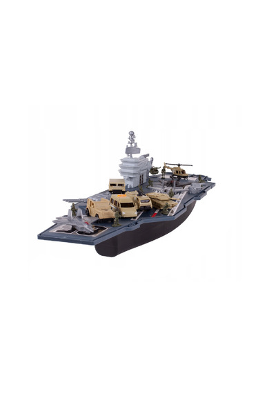 MalPlay Military Aircraft Carrier with Aircraft and Figurines