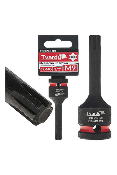 Tvardy RIBE impact socket 1/2" M9, Cr-Mo, T00219-09