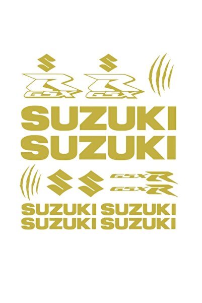 Oracal 651 Set of 14 Motorcycle Stickers, SUZUKI GSX-R, copper