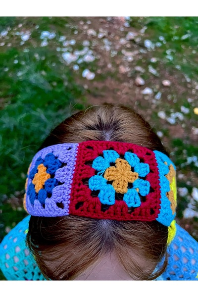 Ra Design store Striped Hand-Knitted Bandana