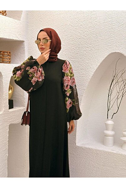 Ferraceci فستان من الأورجانزا بنقشة الورد