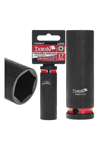 Tvardy 6-point 1/2" impact socket, 17 mm, CR-MO (T 00211-17)