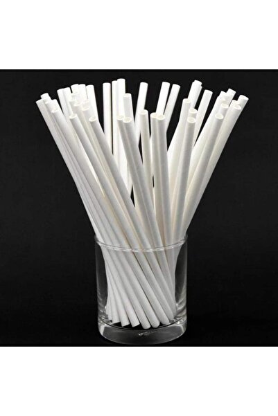 SNH Packing White Paper Straws 6mm x 7.75" Pack of 250
