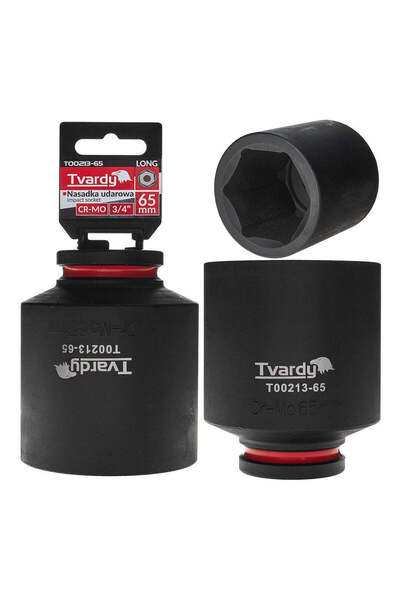 Tvardy Cheie tubulară de impact adâncă, cu acționare de 3/4", 65 mm, CR-MO, T00213-65