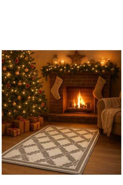 OEM Woven cotton rug, size 120 x 180 cm Cappuccino, code CB227