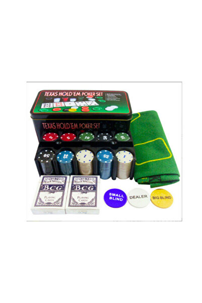 LEAN Poker game set, 2 packs of cards, chips and game board, 20164