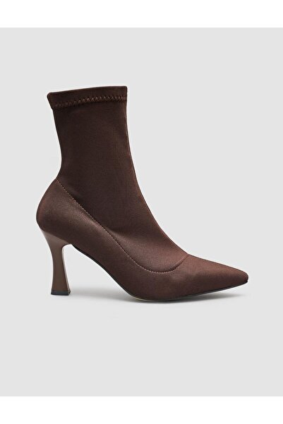 Cabani Stretch Brown Women's Heeled Boots