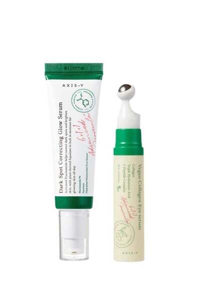 AXIS-Y سيروم توهج لتصحيح البقع الداكنة 50 مل + سيروم الكولاجين النباتي للعين ...