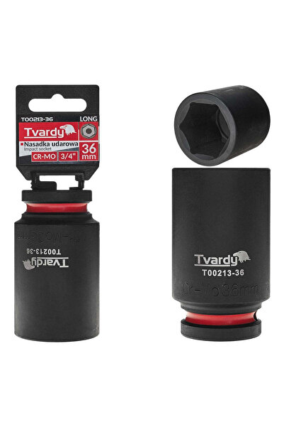 Tvardy Impact deep socket, 6-point, 3/4" 36 mm, Cr-Mo - T 00213-36