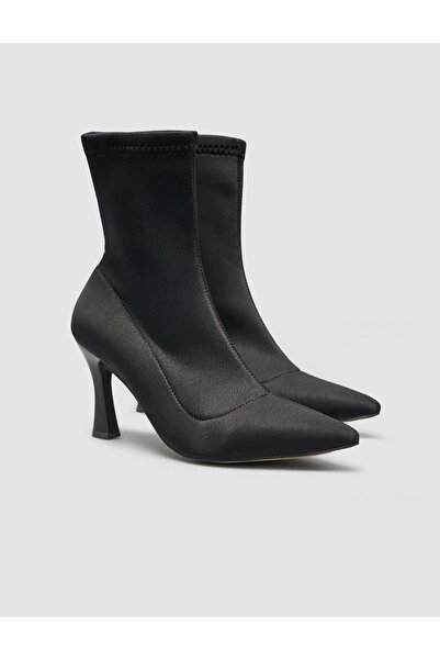 Cabani Stretch Black Women's Heeled Boots
