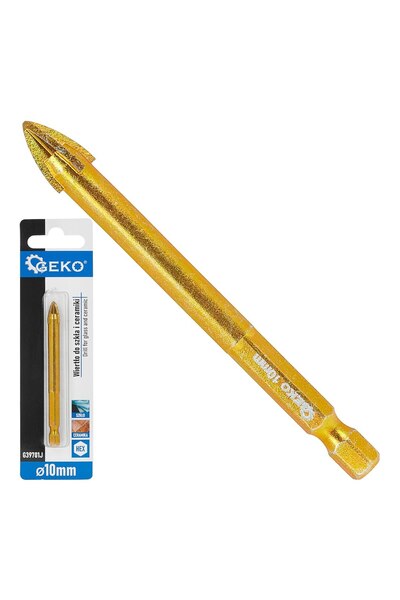 GEKO Burghiu hexagonal pentru sticlă și ceramică, 10 mm, G39701J