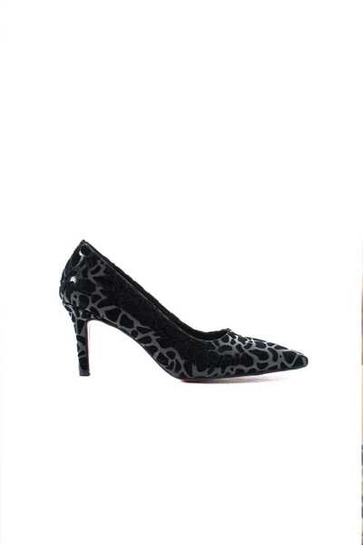 Roshin Shoes حذاء نسائي بكعب ستيليتو للموسم الجديد، اللون أسود، كعب رفيع، لا ...