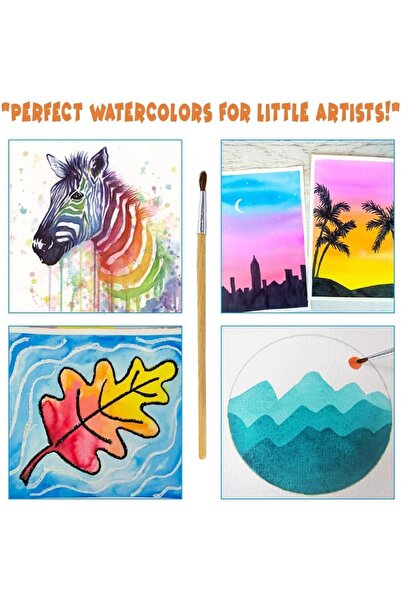 UKR Watercolor Paint Set, 12 Colors with Brush