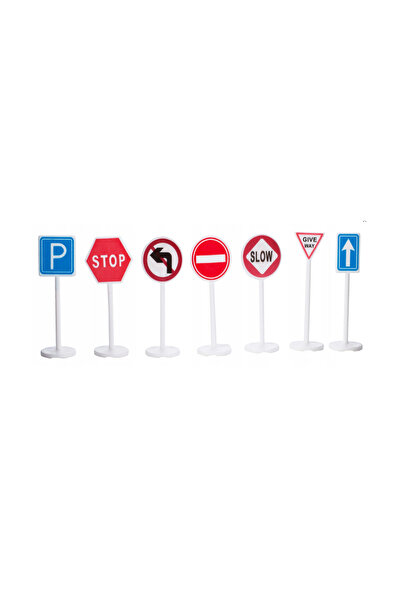 MalPlay Interactive plane set with road signs and police vehicles, 11 pieces, 108155