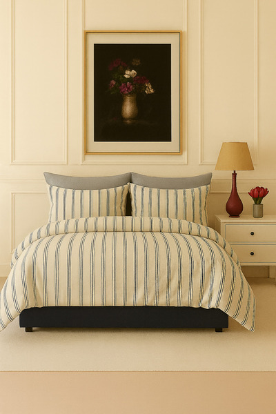 İQON Flat Sheet Bedding Set Double Size Vintage Gray