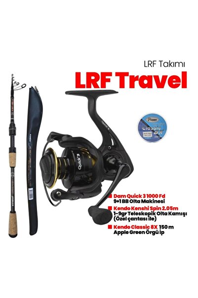 Kendo Dam Quick 3 1000 Makine - Kenshi Spin Kamış Travel Set