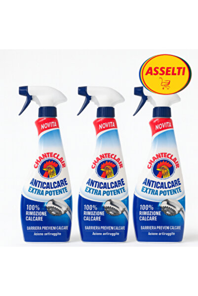 Chanteclair ASSELTI® Origin Italy – 3 x Anti-Limescale Extra Potente, 625 ml