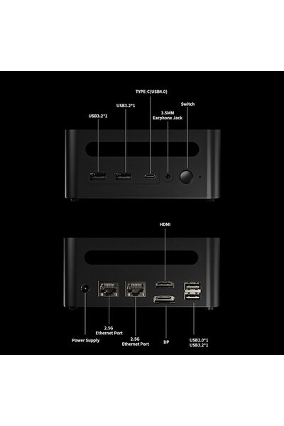 UD 8Cores 16Threads AMD Ryzen7 8845HS 5.1Ghz DHD800 Mini PC DDR5 5600MHZ 32GB RAM 2TB 7400 MB/s PCIE4 S