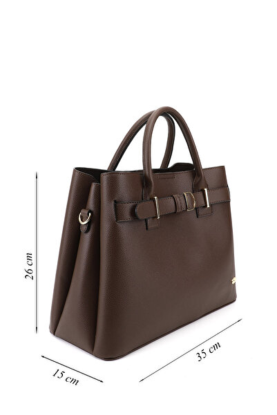 GÖNDERİ(R) Women's Brown Long Strap Hand and Shoulder Bag