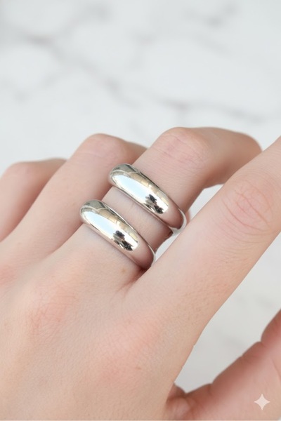 Dorvina Brass Silver Color Adjustable Ribbon Ring