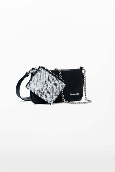 Desi 2-in-1 large snake-print wallet