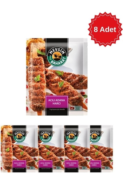 Araz et Dört Mevsim Acılı Adana Kebap Harcı 100 gr x 8 Adet