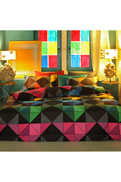 Sarev Valencia Pamuk Saten King Size Büyük Ebat Nevresim Takımı