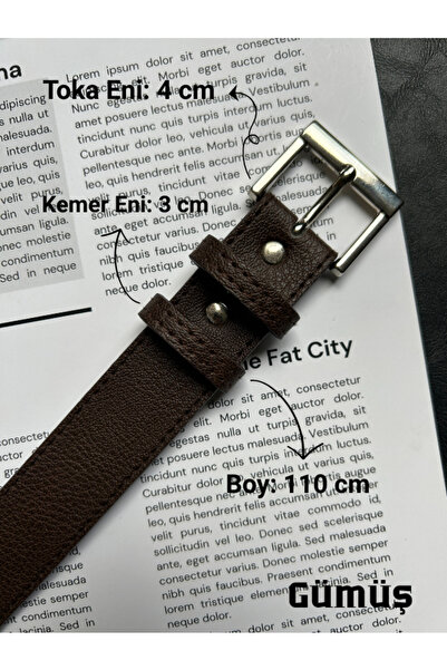 LİA KEMER 7'Li Lyric Square Patterned Women's Silver Buckle Belt Jacket Belt Dress Belt Trouser Belt