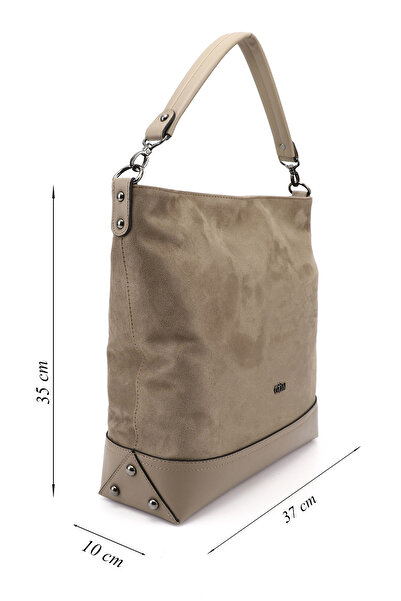 GÖNDERİ(R) Women's Mink Suede Mink Long Strap Hand and Shoulder Bag